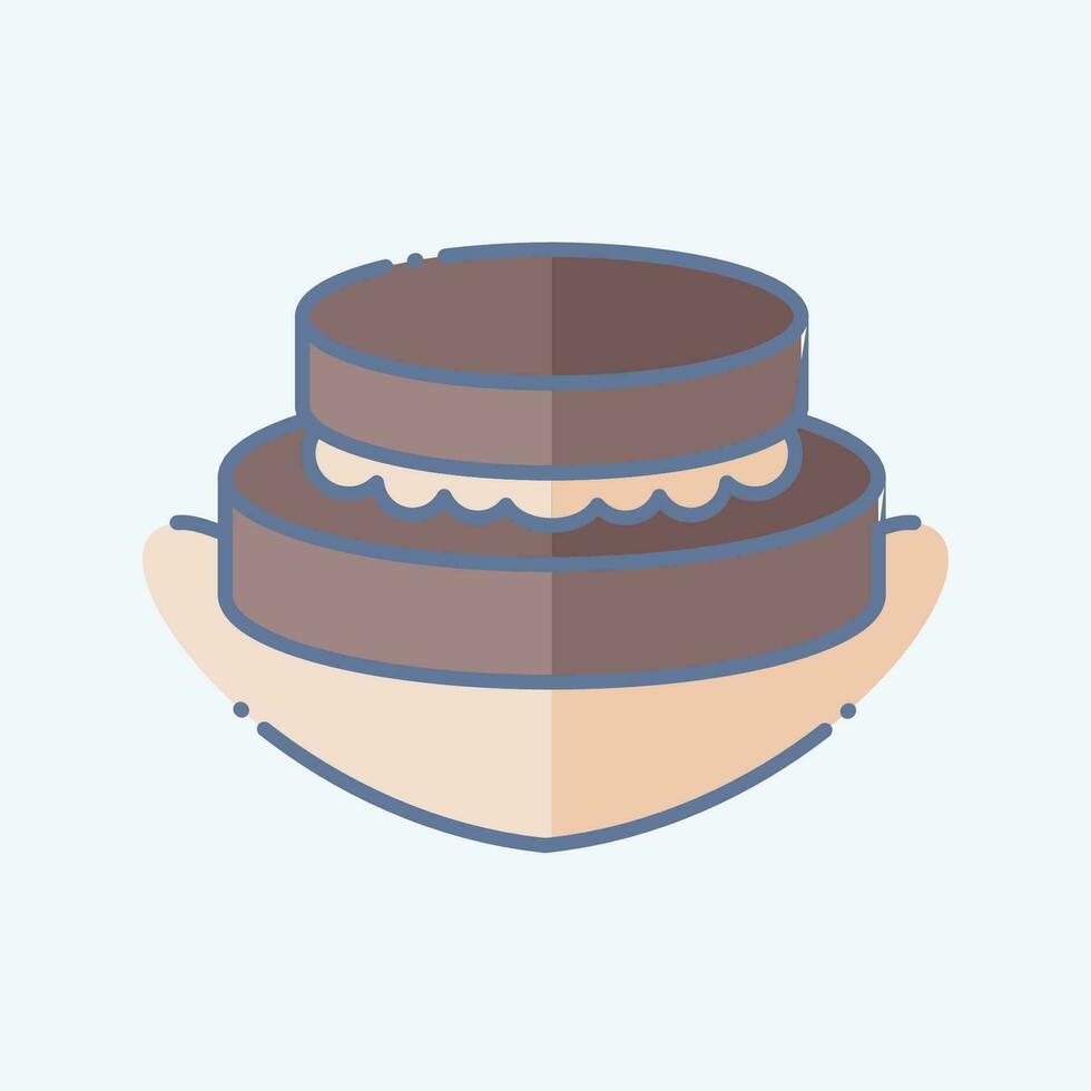 Icon Patty. related to Argentina symbol. doodle style. simple design editable. simple illustration vector