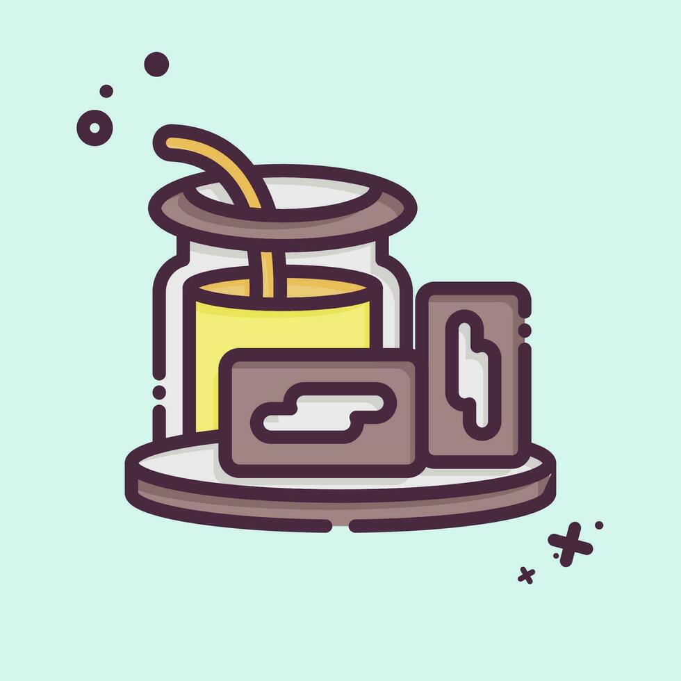 Icon Dulce De Leche. related to Argentina symbol. MBE style. simple design editable. simple illustration vector
