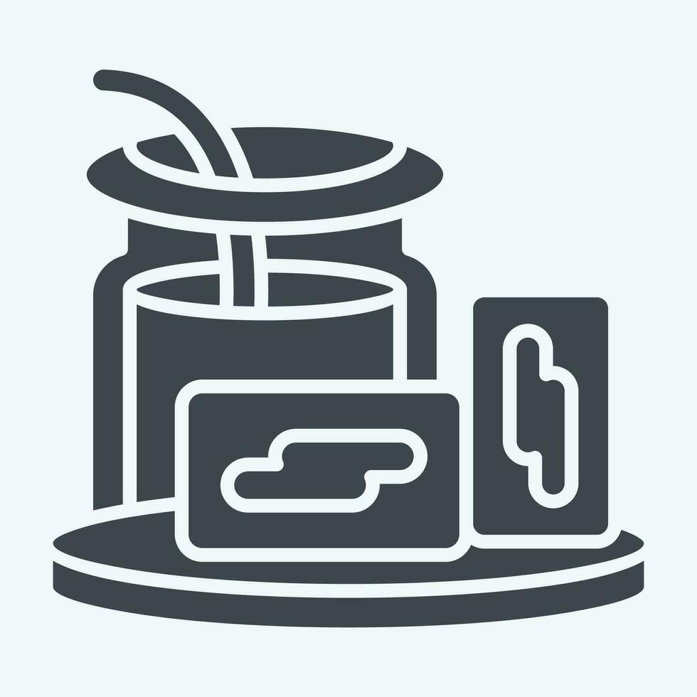 Icon Dulce De Leche. related to Argentina symbol. glyph style. simple design editable. simple illustration vector