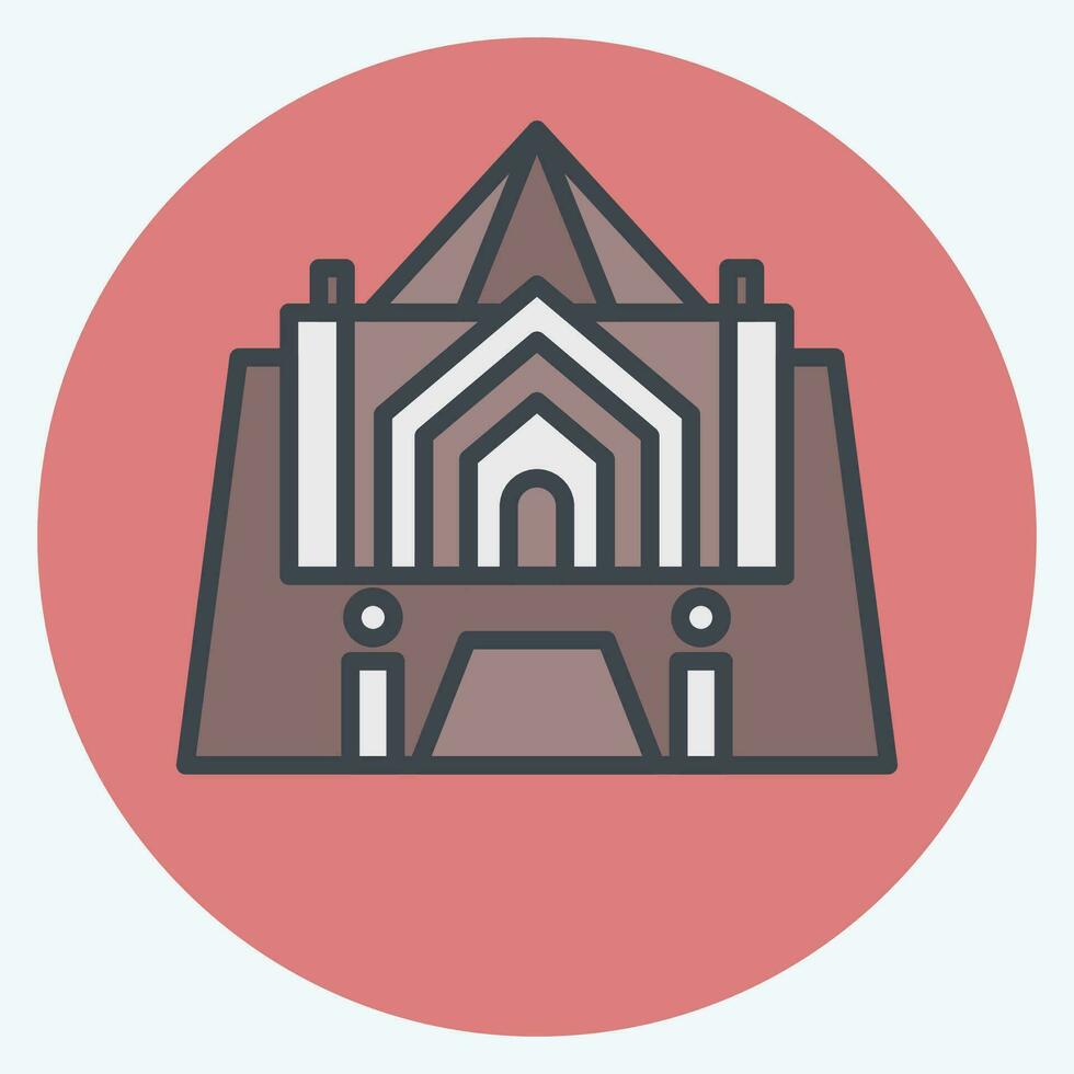 Icon Recoleta Argentia. related to Argentina symbol. color mate style. simple design editable. simple illustration vector