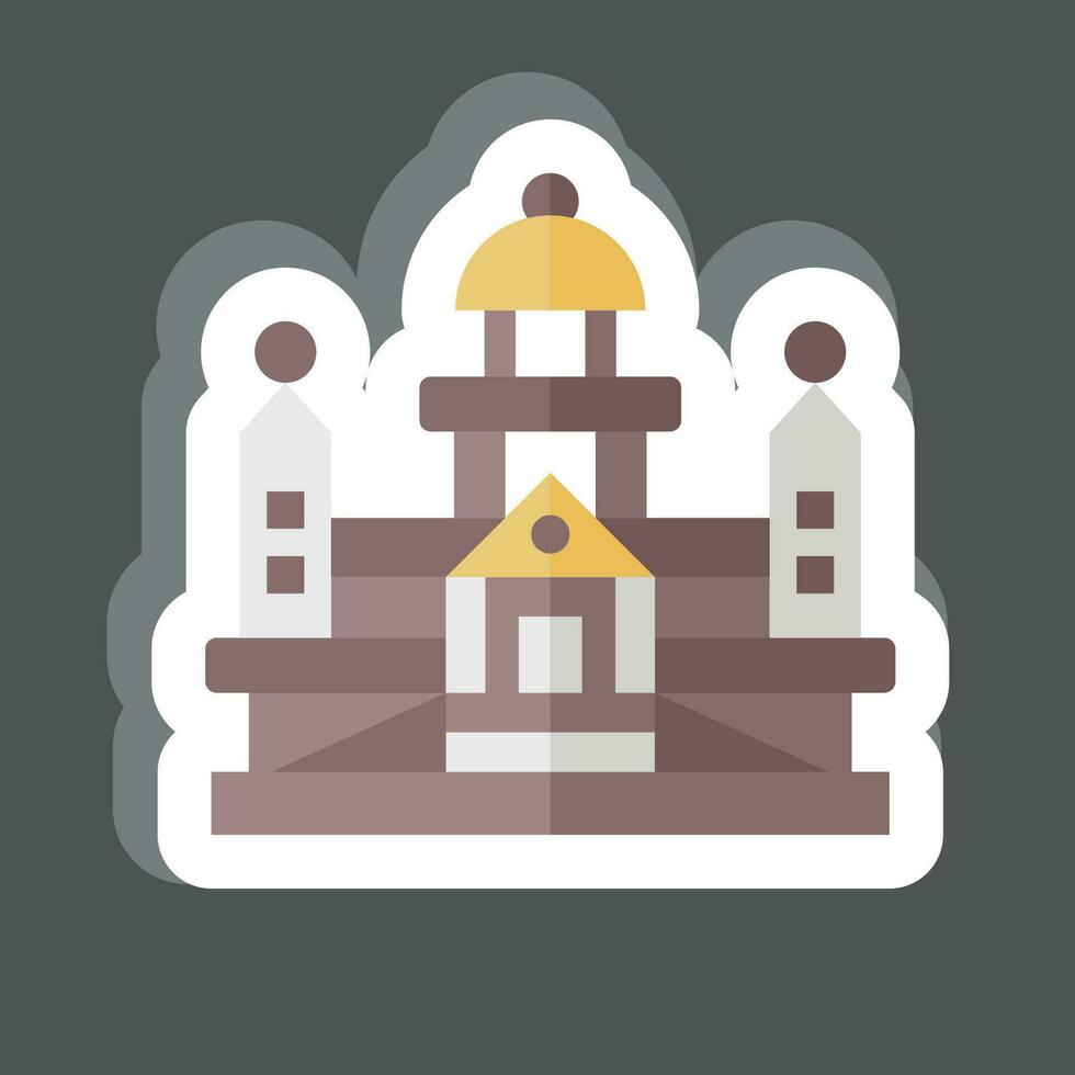Sticker Parliament. related to Argentina symbol. simple design editable. simple illustration vector