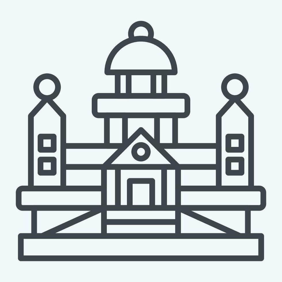 icono parlamento. relacionado a argentina símbolo. línea estilo. sencillo diseño editable. sencillo ilustración vector