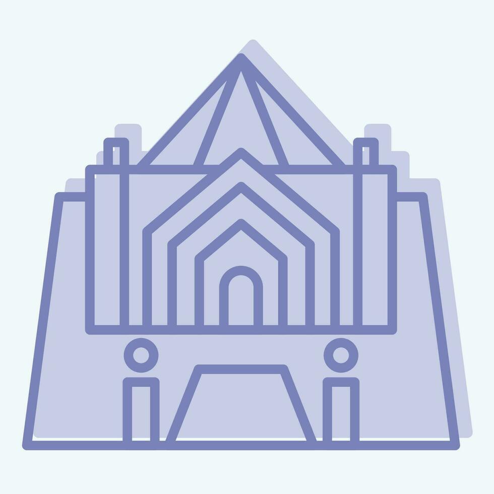 Icon Recoleta Argentia. related to Argentina symbol. two tone style. simple design editable. simple illustration vector