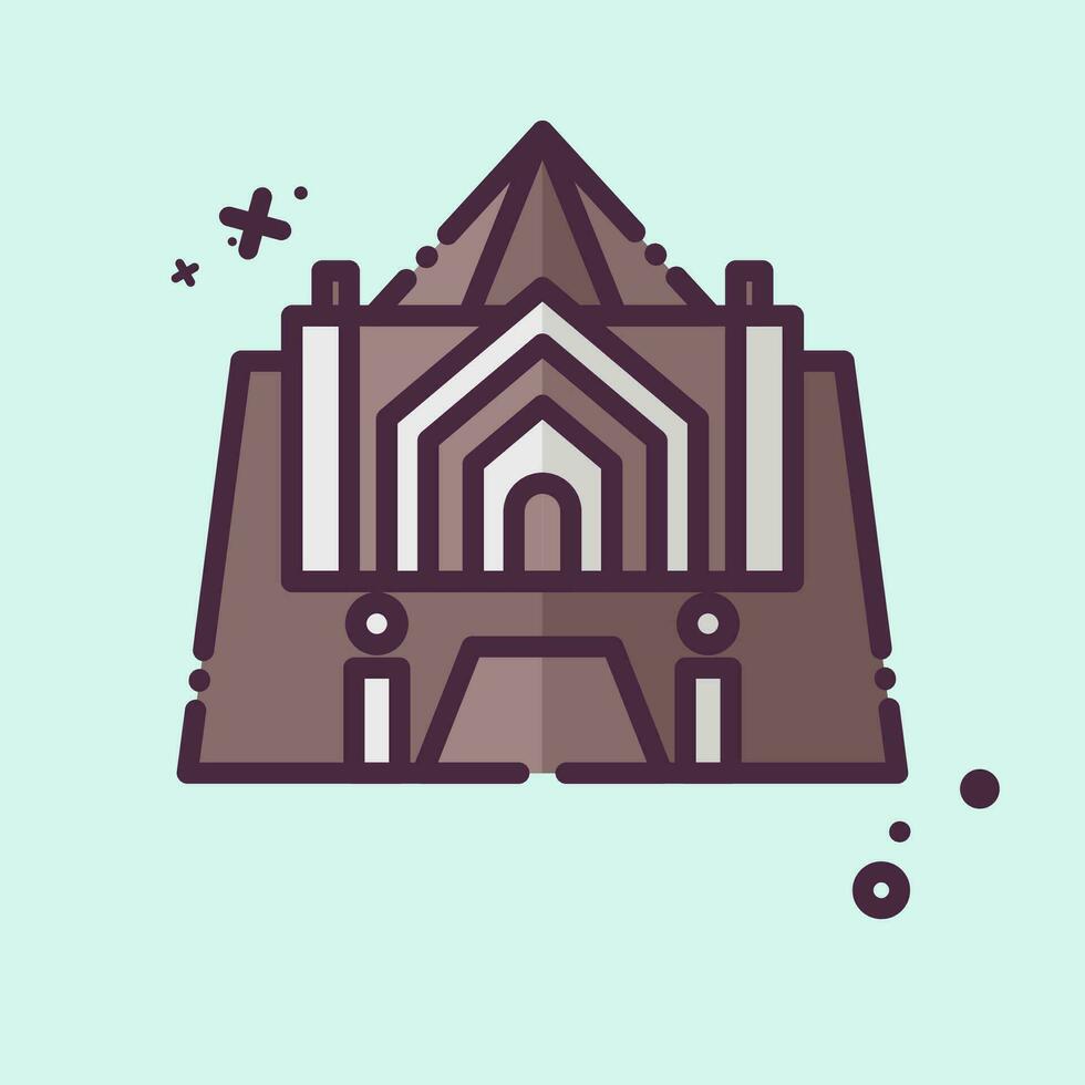 Icon Recoleta Argentia. related to Argentina symbol. MBE style. simple design editable. simple illustration vector