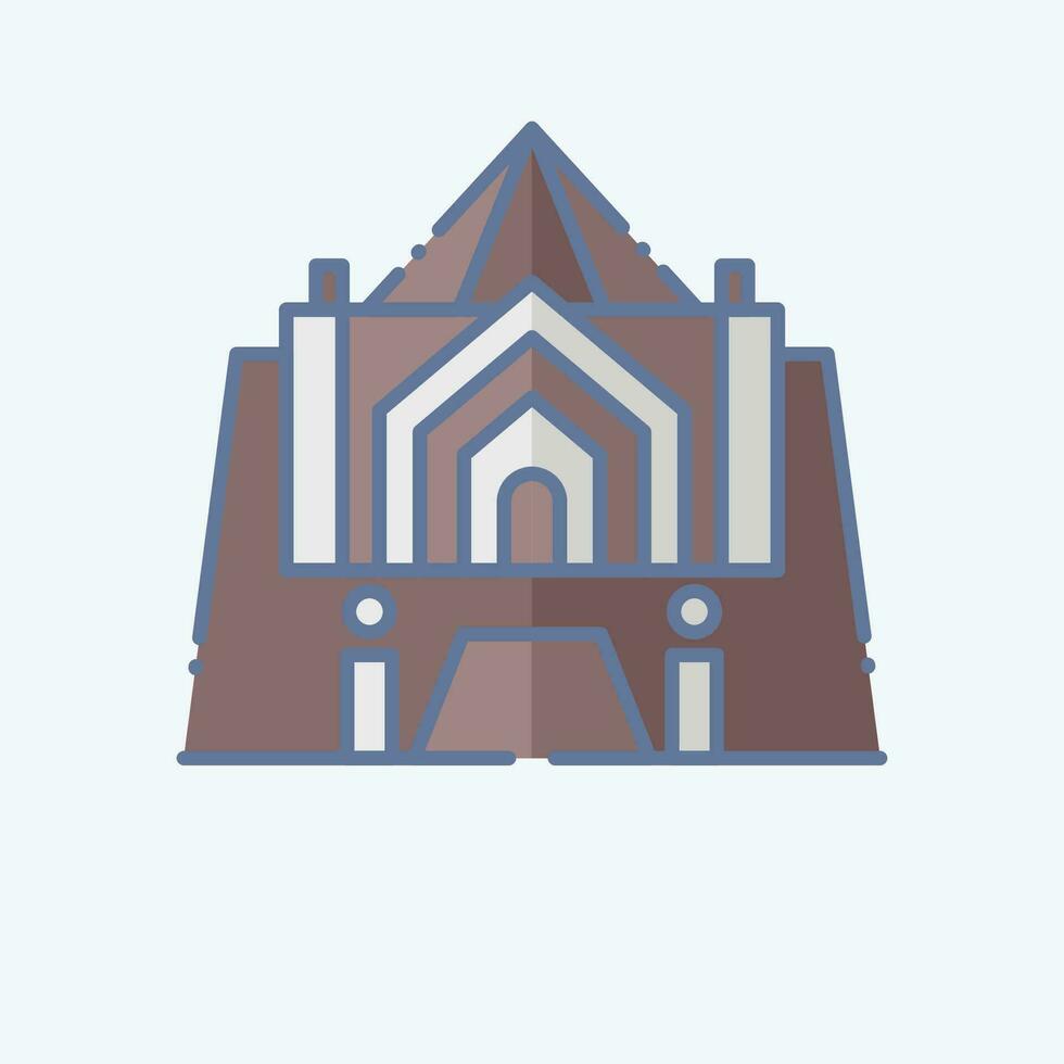 Icon Recoleta Argentia. related to Argentina symbol. doodle style. simple design editable. simple illustration vector