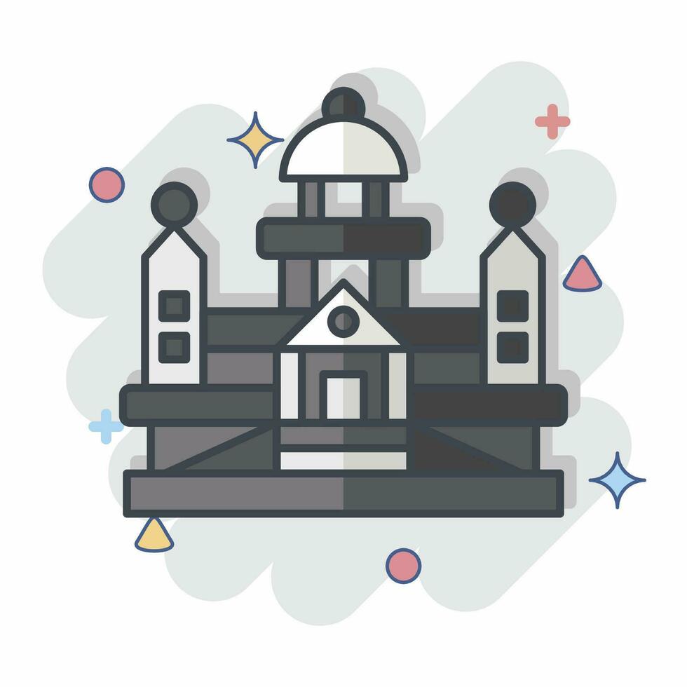 Icon Parliament. related to Argentina symbol. comic style. simple design editable. simple illustration vector