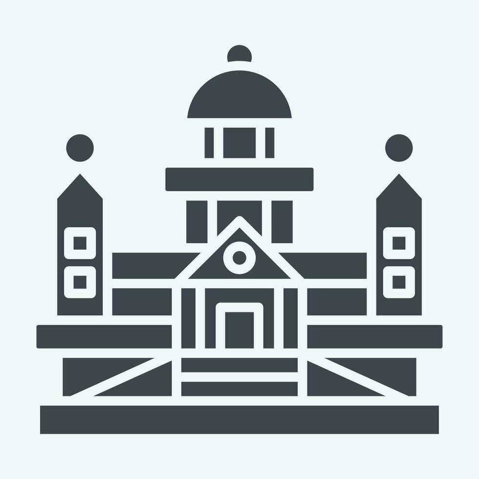 Icon Parliament. related to Argentina symbol. glyph style. simple design editable. simple illustration vector