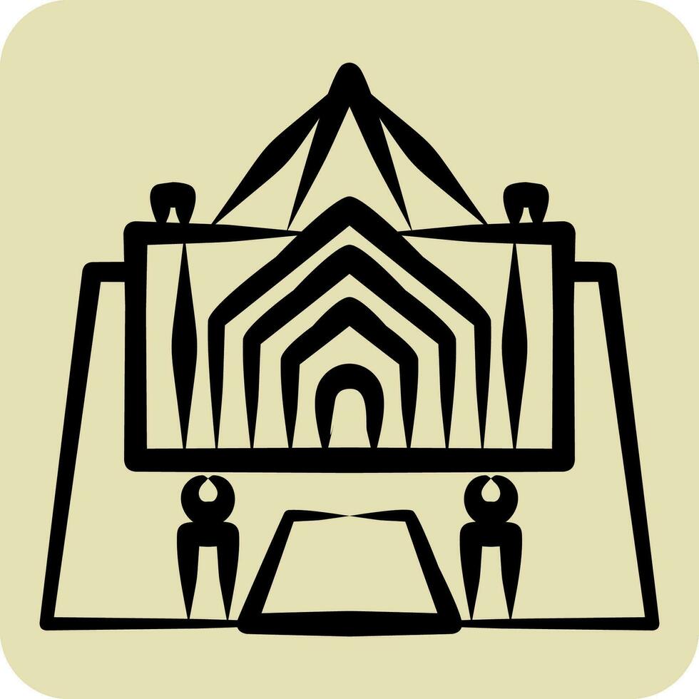 Icon Recoleta Argentia. related to Argentina symbol. hand drawn style. simple design editable. simple illustration vector