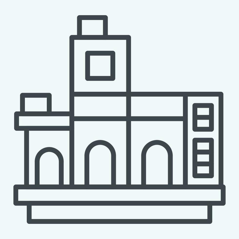 Icon La Boca Argentina. related to Argentina symbol. line style. simple design editable. simple illustration vector