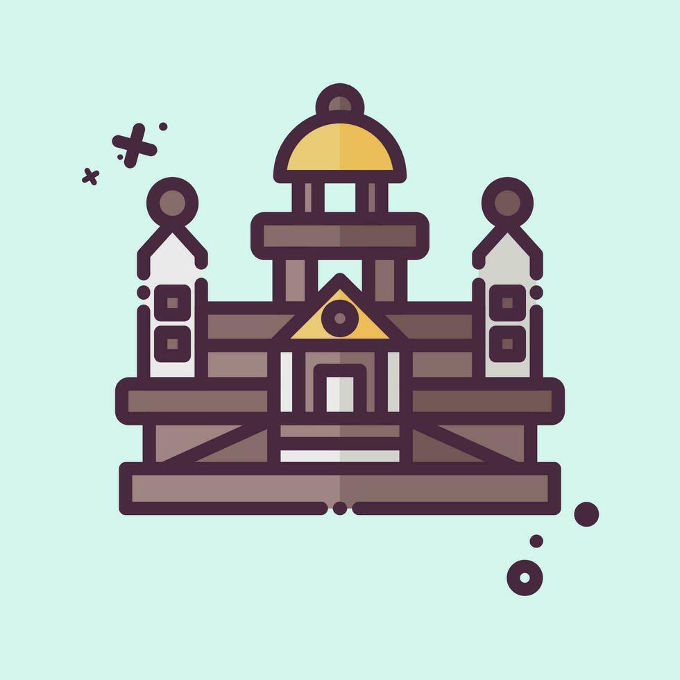 Icon Parliament. related to Argentina symbol. MBE style. simple design editable. simple illustration vector
