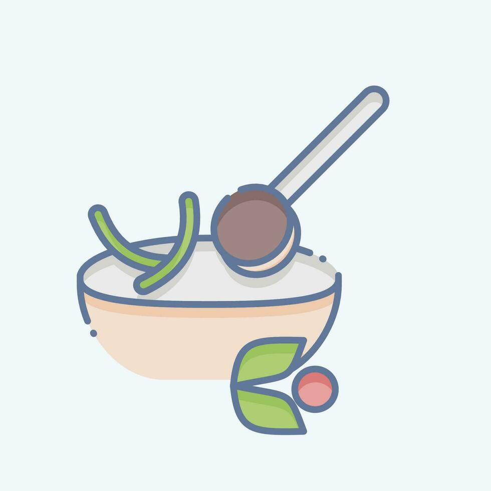 Icon Chimichurri. related to Argentina symbol. doodle style. simple design editable. simple illustration vector