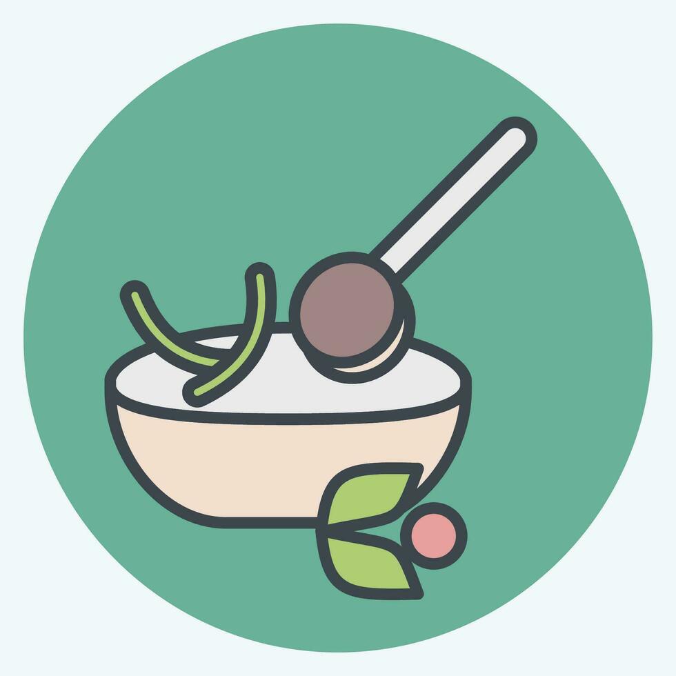 Icon Chimichurri. related to Argentina symbol. color mate style. simple design editable. simple illustration vector