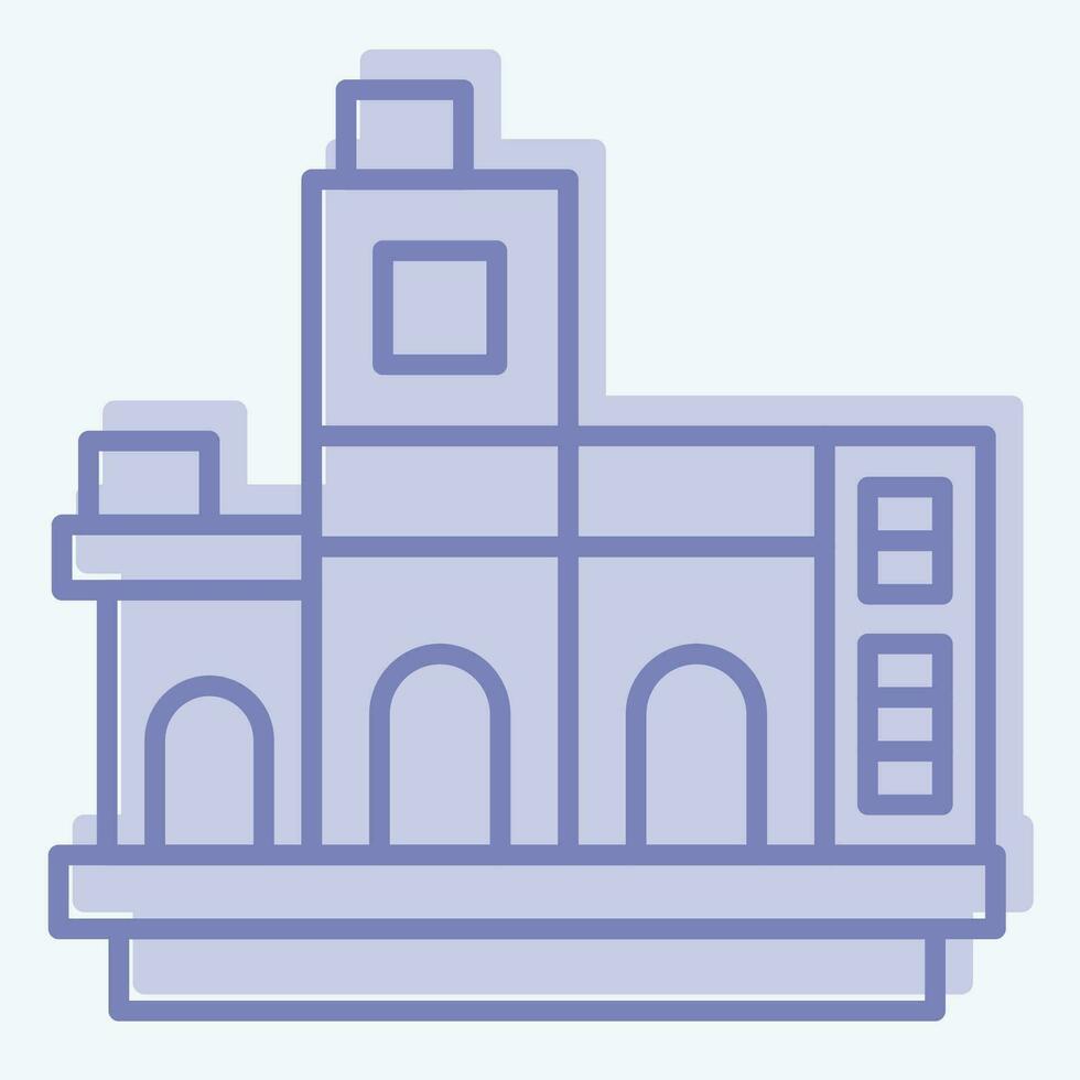 Icon La Boca Argentina. related to Argentina symbol. two tone style. simple design editable. simple illustration vector
