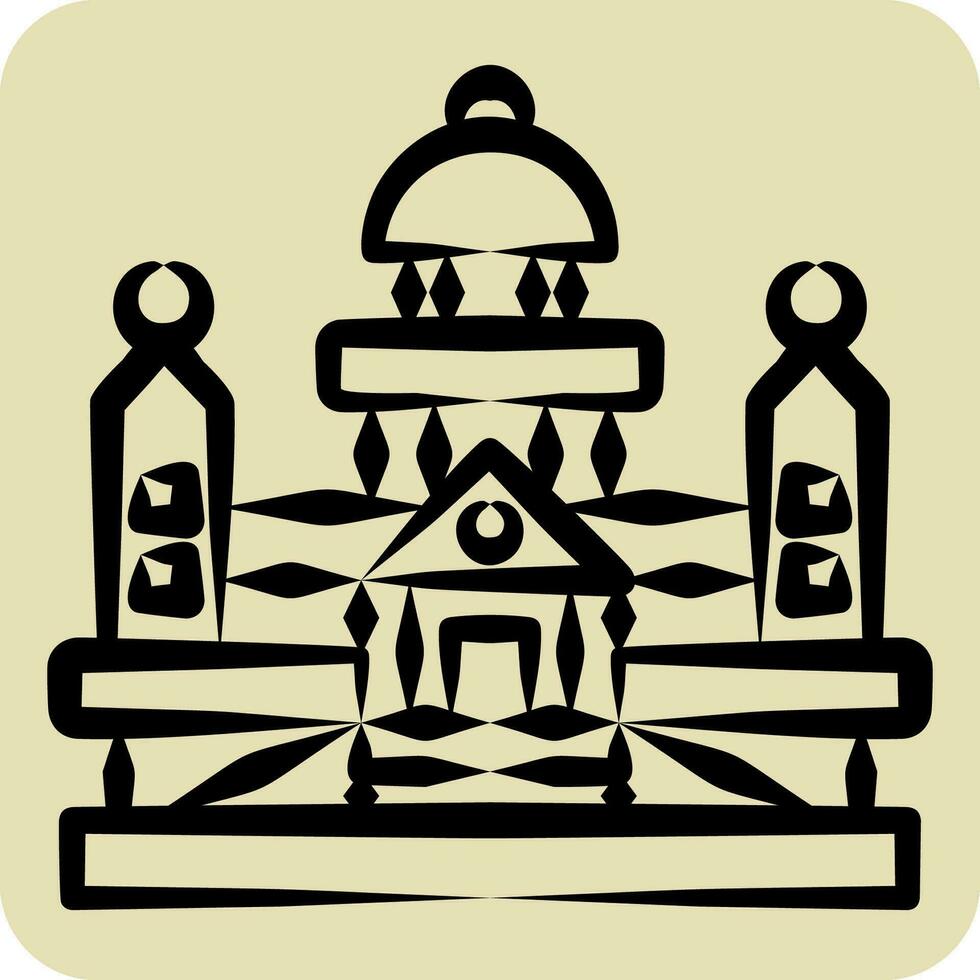 Icon Parliament. related to Argentina symbol. hand drawn style. simple design editable. simple illustration vector
