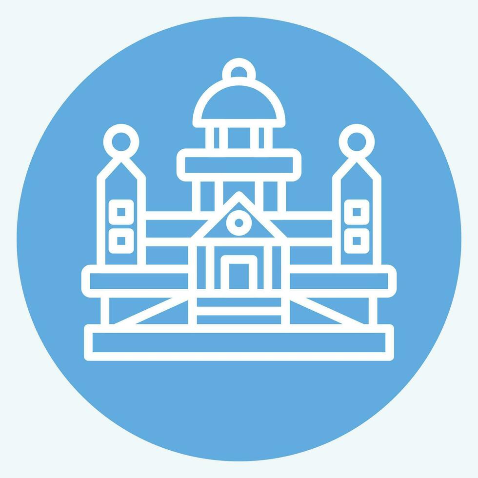 Icon Parliament. related to Argentina symbol. blue eyes style. simple design editable. simple illustration vector