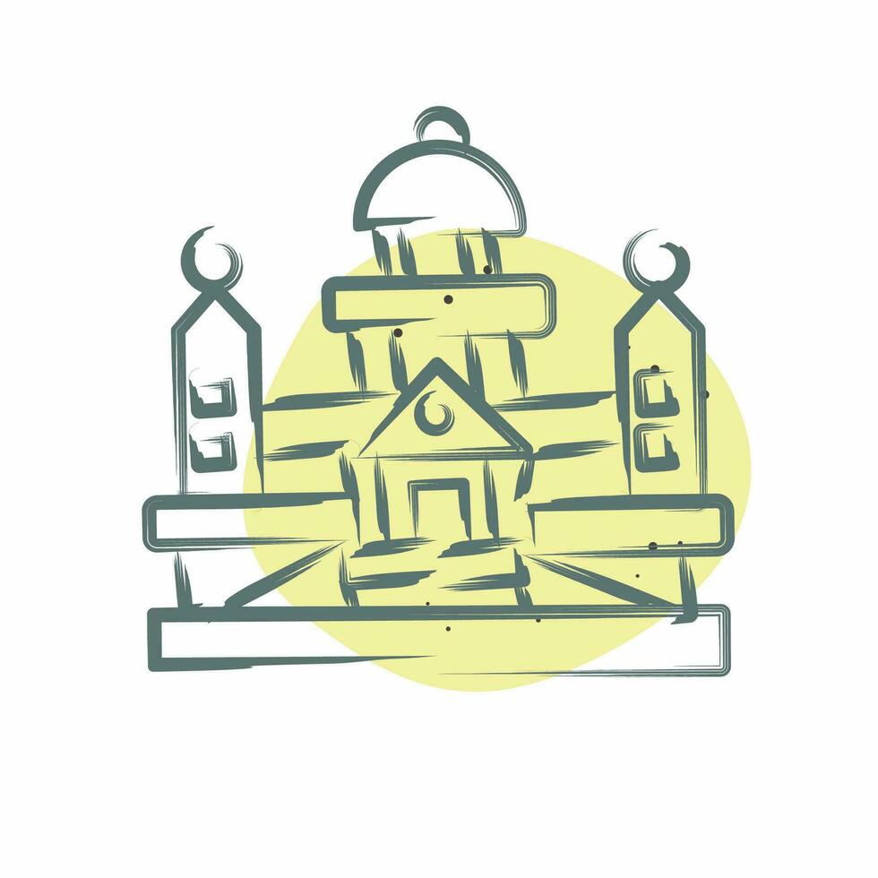Icon Parliament. related to Argentina symbol. Color Spot Style. simple design editable. simple illustration vector