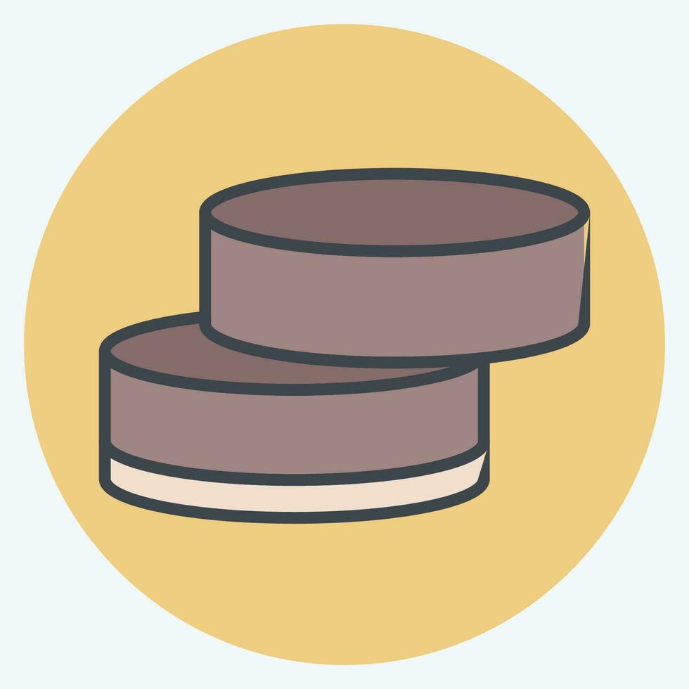 Icon Alfajor. related to Argentina symbol. color mate style. simple design editable. simple illustration vector