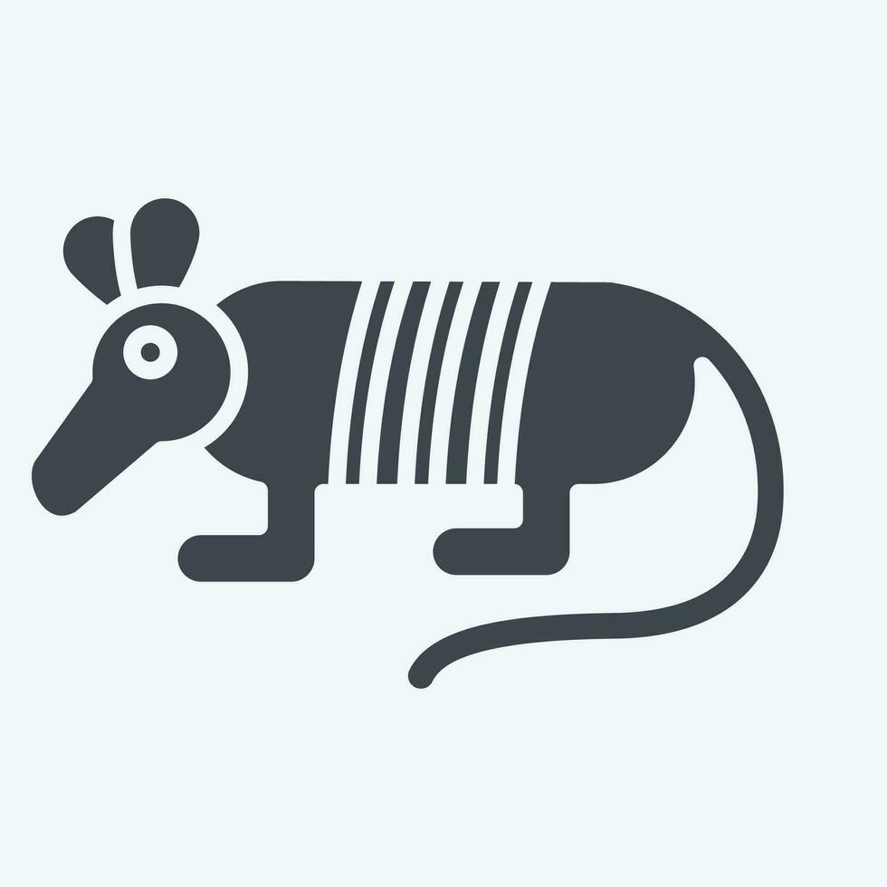 Icon Armadillo. related to Argentina symbol. glyph style. simple design editable. simple illustration vector