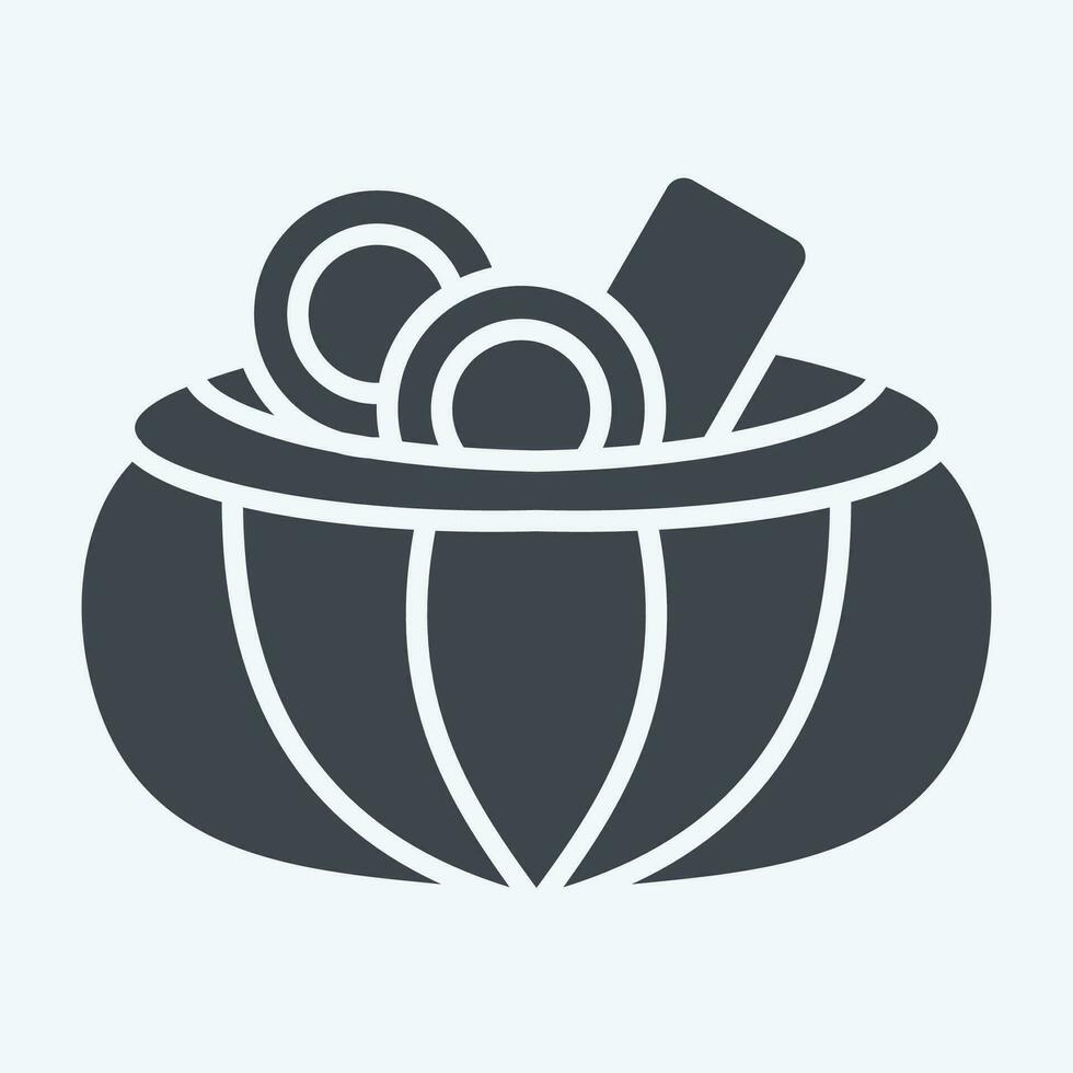 Icon Carbonada. related to Argentina symbol. glyph style. simple design editable. simple illustration vector
