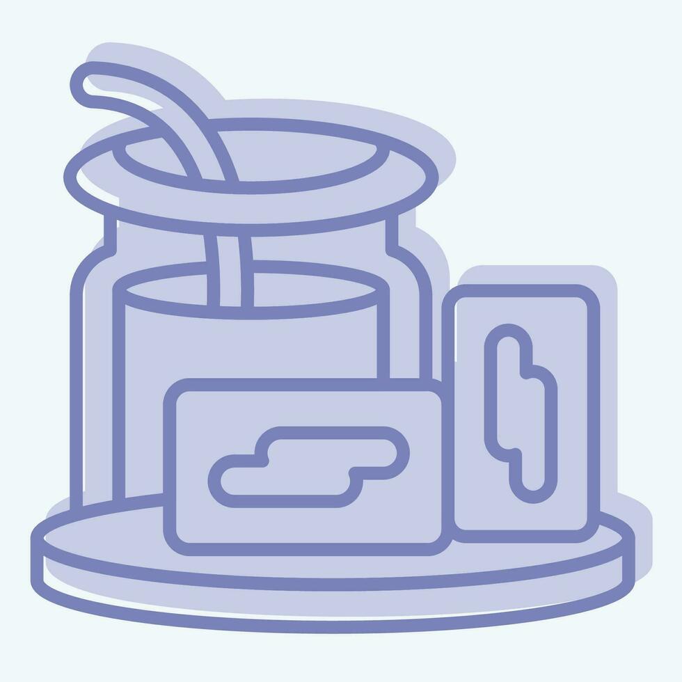 Icon Dulce De Leche. related to Argentina symbol. two tone style. simple design editable. simple illustration vector