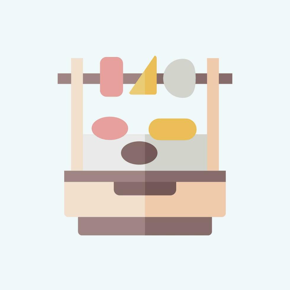 Icon Barbecue. related to Argentina symbol. flat style. simple design editable. simple illustration vector