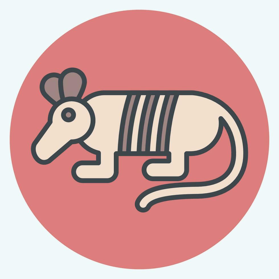 Icon Armadillo. related to Argentina symbol. color mate style. simple design editable. simple illustration vector