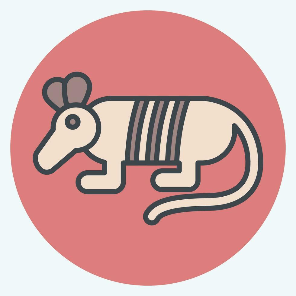 icono armadillo. relacionado a argentina símbolo. color compañero estilo. sencillo diseño editable. sencillo ilustración vector