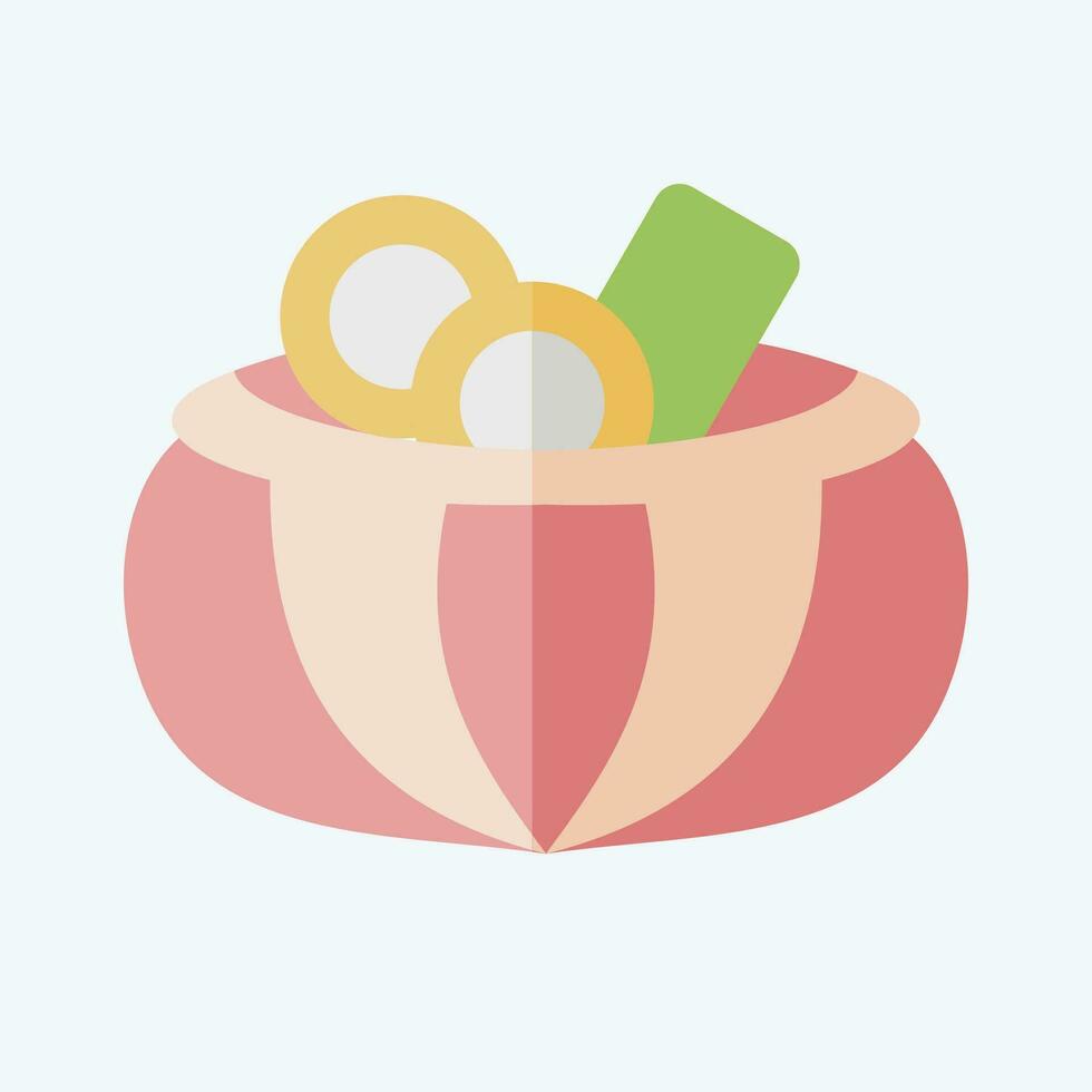 Icon Carbonada. related to Argentina symbol. flat style. simple design editable. simple illustration vector