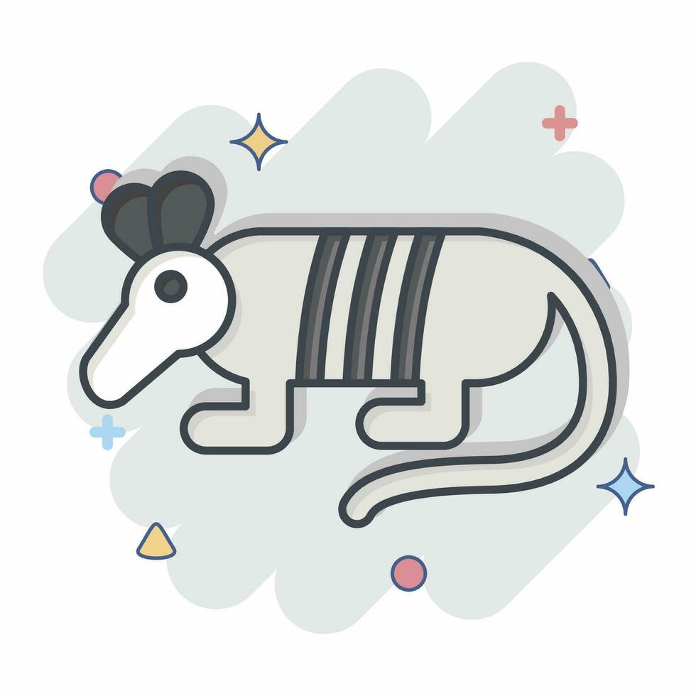 Icon Armadillo. related to Argentina symbol. comic style. simple design editable. simple illustration vector