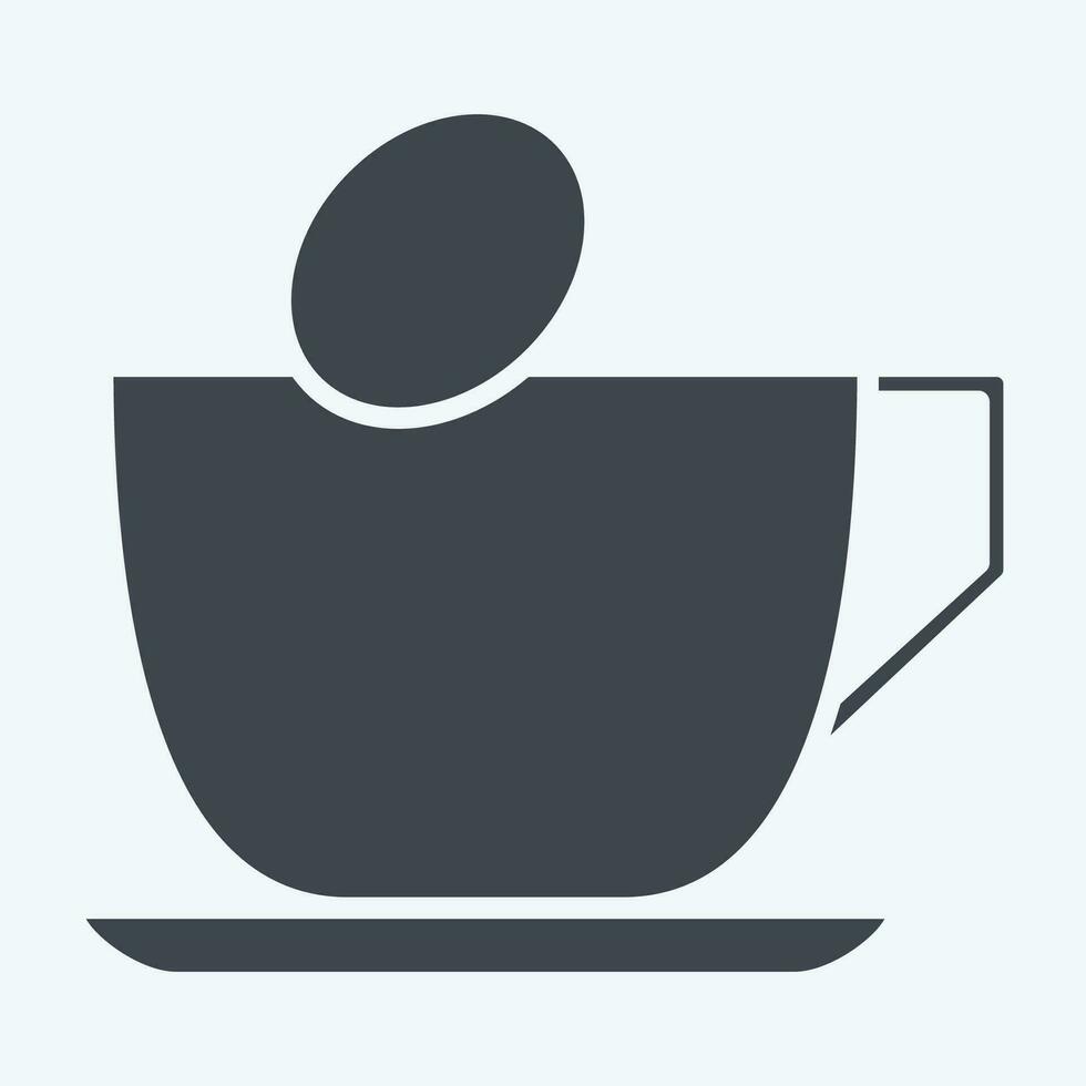 Icon Caffeine. related to Addiction Dictionary symbol. glyph style. simple design editable. simple illustration vector