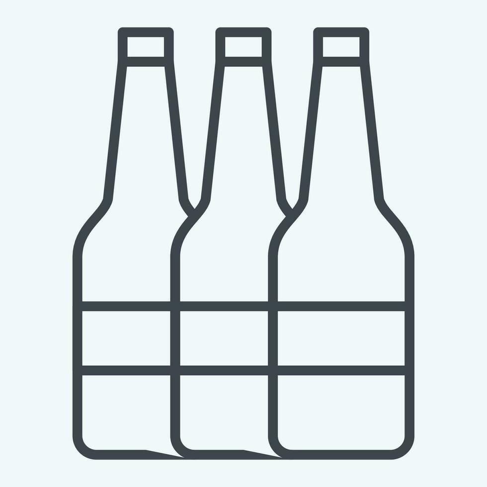 Icon Alcohol. related to Addiction Dictionary symbol. line style. simple design editable. simple illustration vector