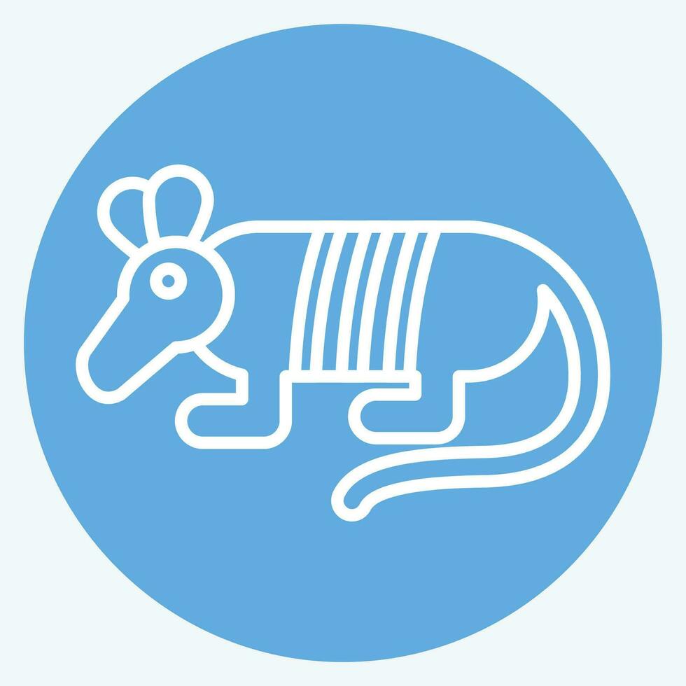 Icon Armadillo. related to Argentina symbol. blue eyes style. simple design editable. simple illustration vector