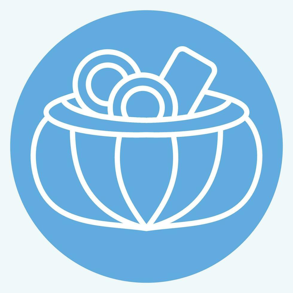 Icon Carbonada. related to Argentina symbol. blue eyes style. simple design editable. simple illustration vector