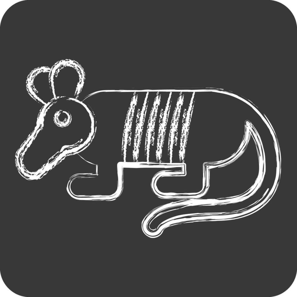 Icon Armadillo. related to Argentina symbol. chalk Style. simple design editable. simple illustration vector