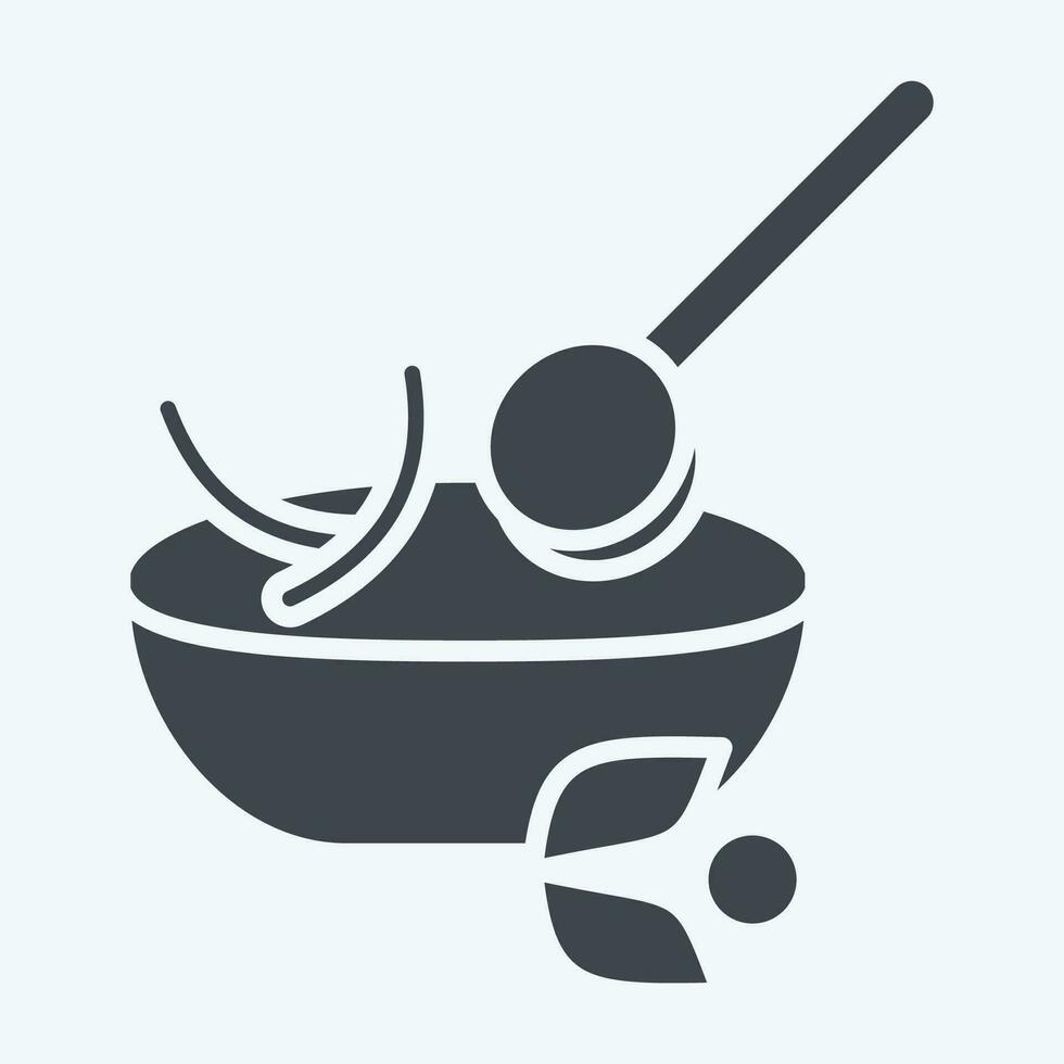 Icon Chimichurri. related to Argentina symbol. glyph style. simple design editable. simple illustration vector