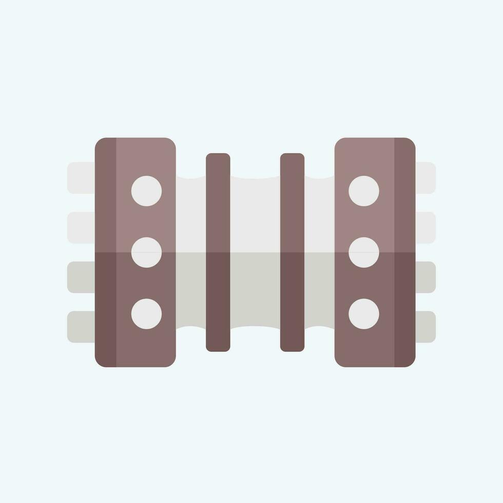 Icon Bandoneon. related to Argentina symbol. flat style. simple design editable. simple illustration vector