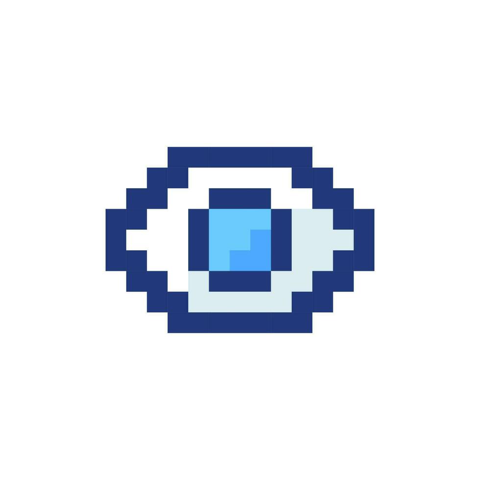 Seen pixelated RGB color ui icon. Recently viewed page. Reading status. Simplistic filled 8bit graphic element. Retro style design for arcade, video game art. Editable vector isolated image