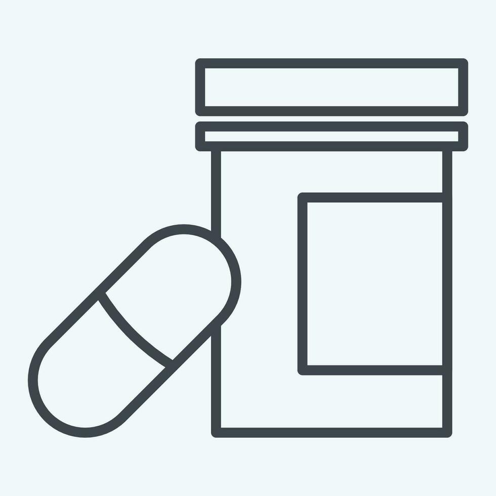 Icon Prescription Drugs. related to Addiction Dictionary symbol. line style. simple design editable. simple illustration vector