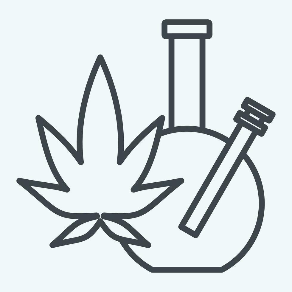 Icon Marijuana. related to Addiction Dictionary symbol. line style. simple design editable. simple illustration vector
