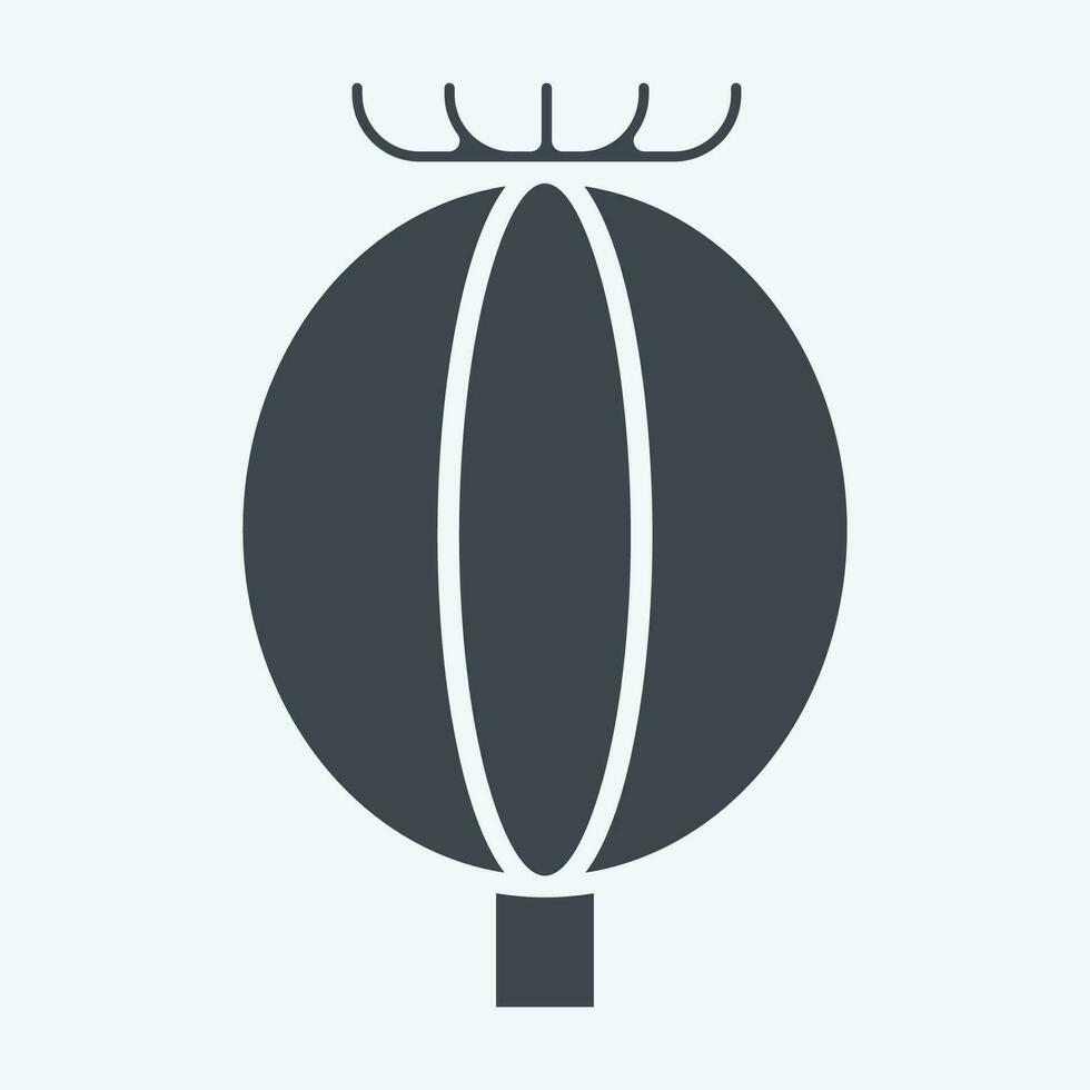 Icon Opium. related to Addiction Dictionary symbol. glyph style. simple design editable. simple illustration vector