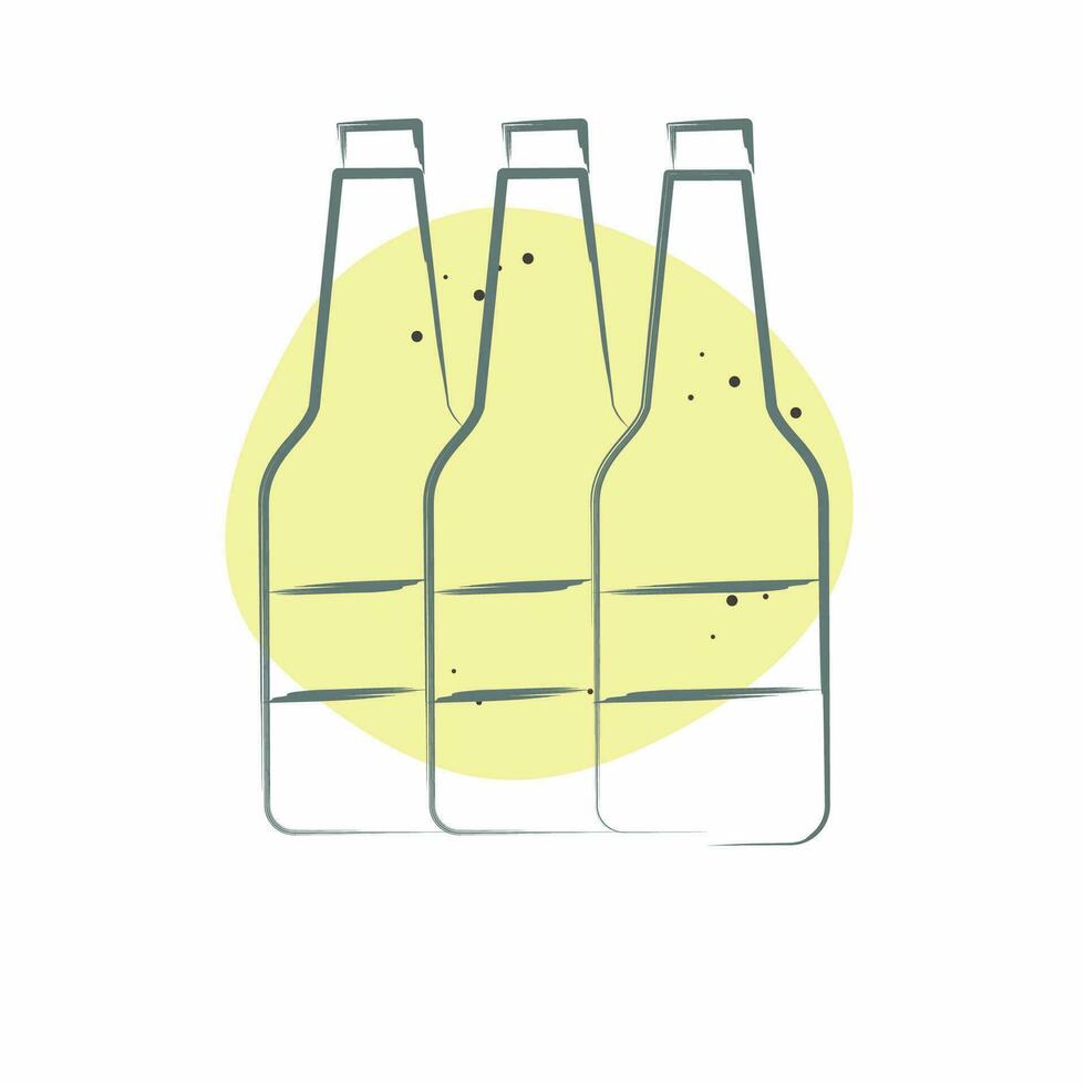 Icon Alcohol. related to Addiction Dictionary symbol. Color Spot Style. simple design editable. simple illustration vector