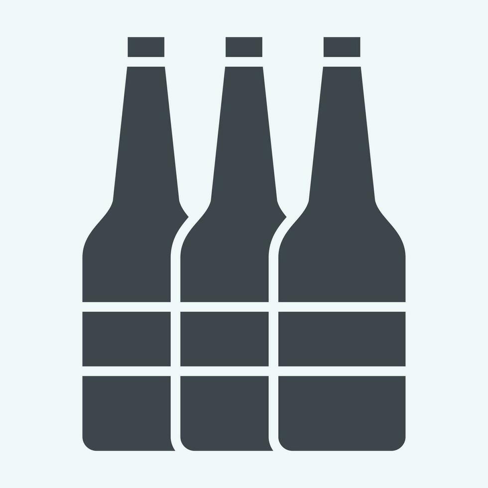 Icon Alcohol. related to Addiction Dictionary symbol. glyph style. simple design editable. simple illustration vector