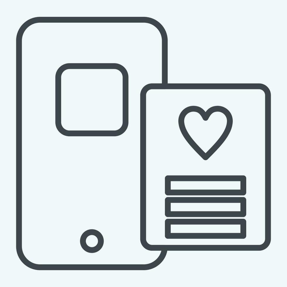 Icon Social Media. related to Addiction Dictionary symbol. line style. simple design editable. simple illustration vector