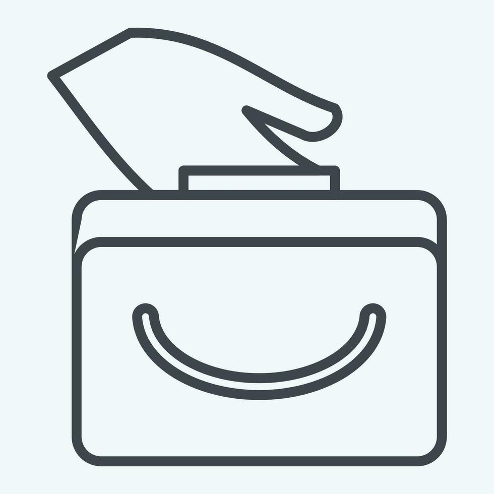 Icon Kleptomania. related to Addiction Dictionary symbol. line style. simple design editable. simple illustration vector