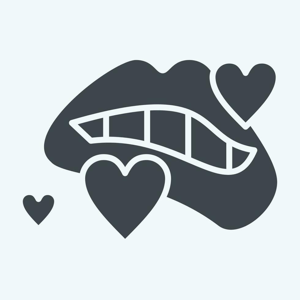 Icon Sex. related to Addiction Dictionary symbol. glyph style. simple design editable. simple illustration vector