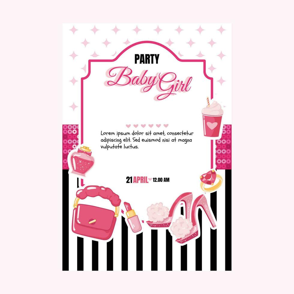 Postcard for a children's birthday party vector