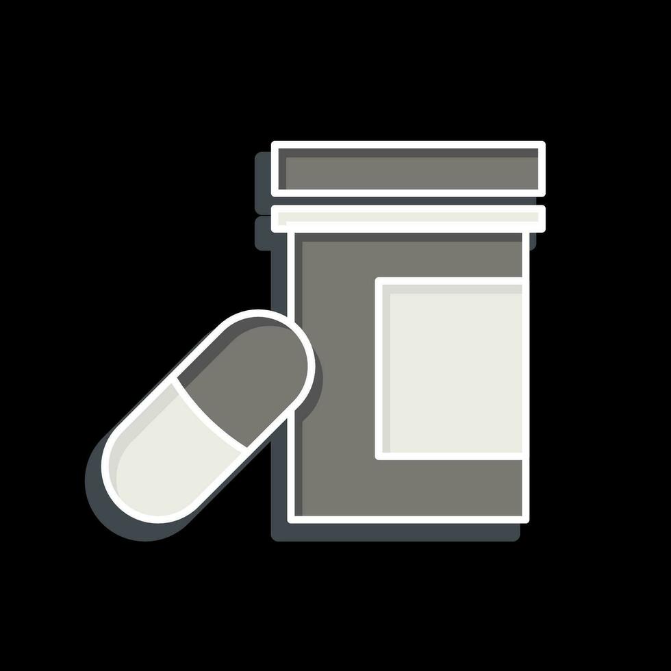 Icon Prescription Drugs. related to Addiction Dictionary symbol. glossy style. simple design editable. simple illustration vector