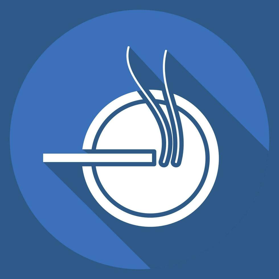 Icon Tobacco. related to Addiction Dictionary symbol. long shadow style. simple design editable. simple illustration vector
