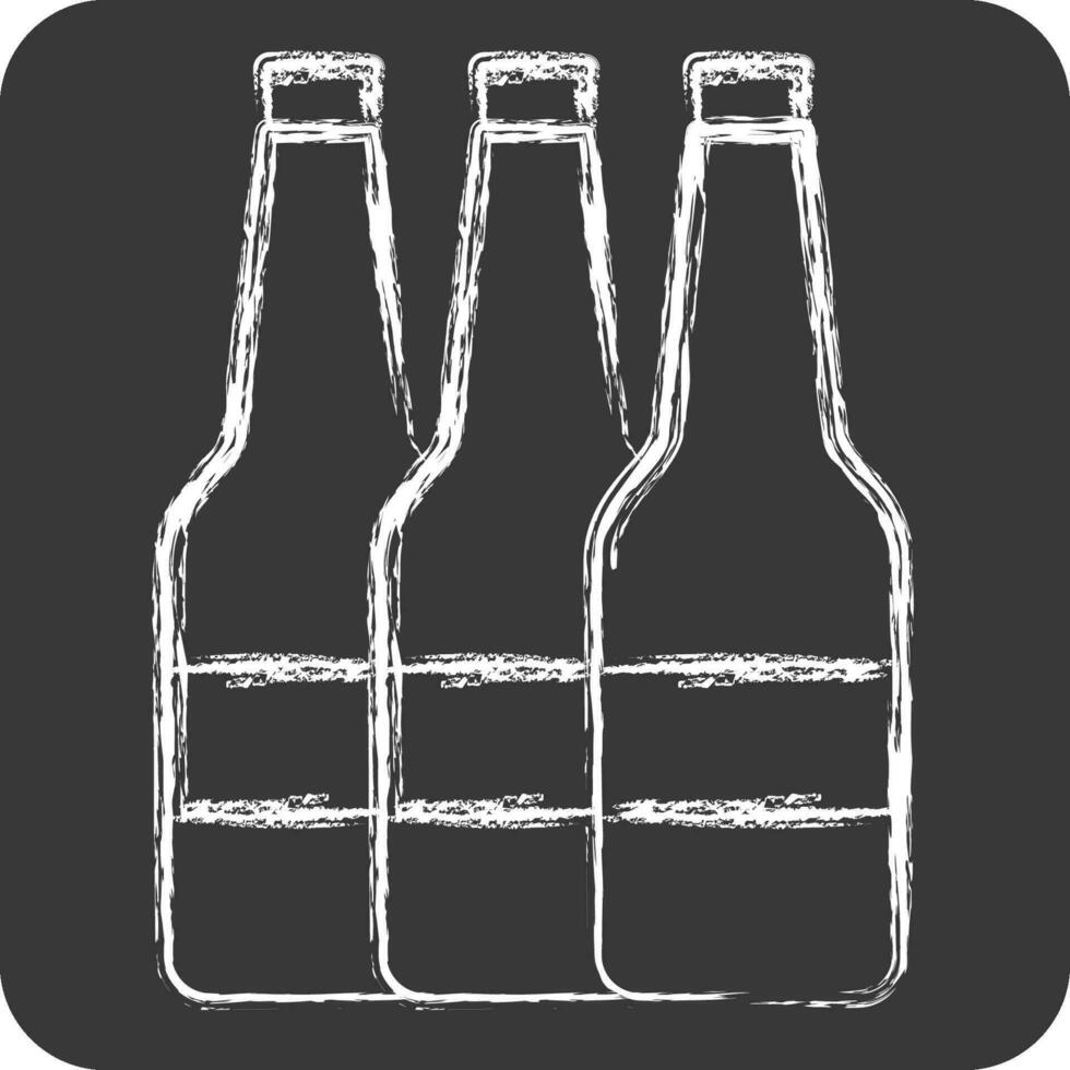 Icon Alcohol. related to Addiction Dictionary symbol. chalk Style. simple design editable. simple illustration vector