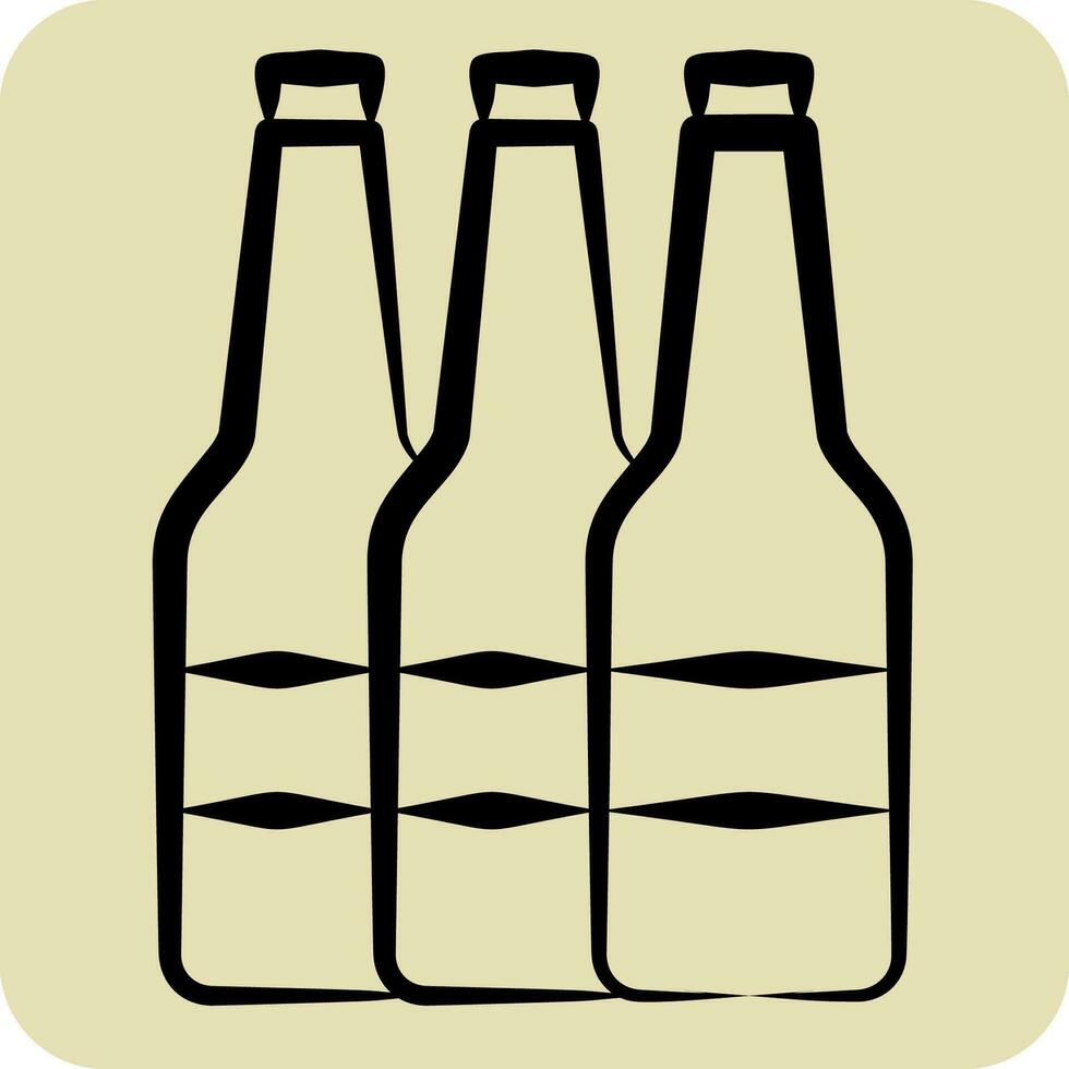 icono alcohol. relacionado a adiccion diccionario símbolo. mano dibujado estilo. sencillo diseño editable. sencillo ilustración vector